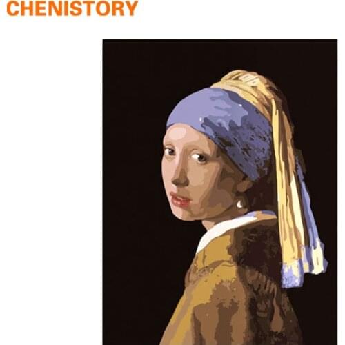 CHENISTORY Frameless Figure DIY Painting By Numbers Kit Paint On Canvas Hand painted Painting Calligraphy For Home Decor 40x50cm