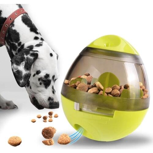 Pet Dog Fun Bowl Feeder Cat Feeding Toys Pets Tumbler Leakage Food Ball Pet Training Exercise IQ Toy Pets Supplies Friendly Pets