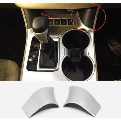 For Toyota Highlander Kluger 2014 2015 2016 2017 2018 2019 ABS Matte Accessories Car Gear decoration strip Cover Trim 2pcs