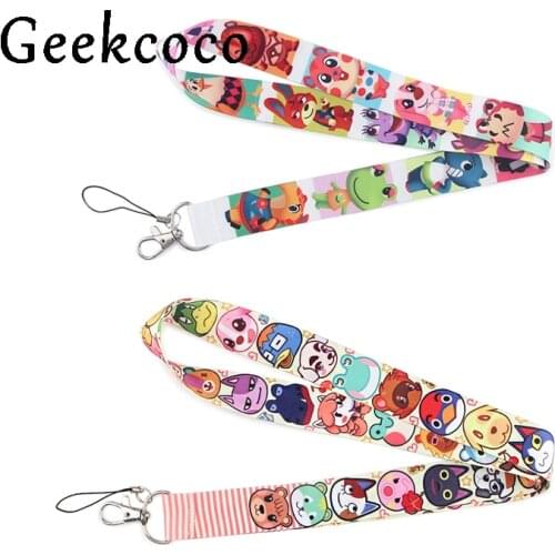 J1369 Cartoon Animal Lanyard Neck Straps With Keys Mobile Phone Cute Print Lanyard Hang Ropes Gifts for Kids