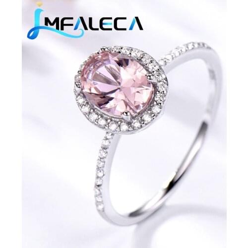 LMFALECA Mystic Pink Topaz Rings for Women 925 Silver Wedding Ring Gemstone Birthstone Fine Exquisite Jewelry Gift Dropshipping