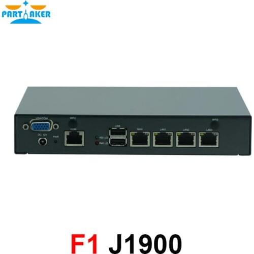 Mini PC Celeron J1900 Quad Core Intel Atom D525 Processor Network Security Control Desktop Firewall Router Mini Computer 4 LAN