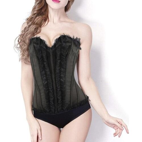 Fashion Womens Sexy Shapers Soild Color Gauze Waist Training Boned Elasticit Slimming Corsets Shapewear Outfit Sexy Shapewear