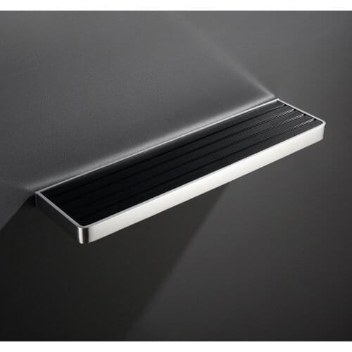 Aluminum Shelves Wall Mounted Makeup Shelf Bathroom Accessories Shampoo Rack Towe Colors Black & Chrome Kitchen Holder