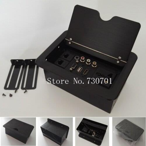 2019 Desktop Hidden Lan Outlet lipe Up For Conference system livolo usb vga audio socket tafe Sliding socketl