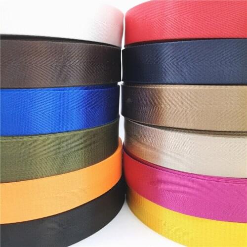 8M 1.5"38mm High Quality 38mm Color Strap Nylon Webbing Herringbone Pattern Knapsack Strapping Sewing Bag Belt Accessories