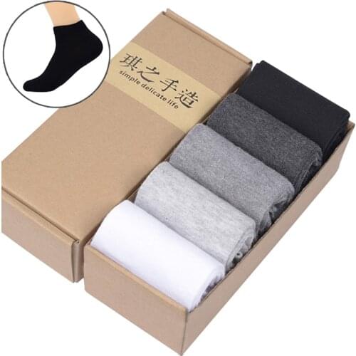 Combed Cotton Brand Socks Color Men Sock Gift Box Classical High Quality Casual Breathable Shallow Mouth Socks Meias Calcetines
