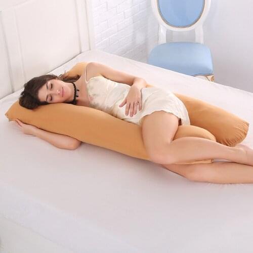 Sleeping Support Pillow For Pregnant Women Body 100% Cotton solid color U Shape Maternity Pillows Pregnancy Side Sleepers