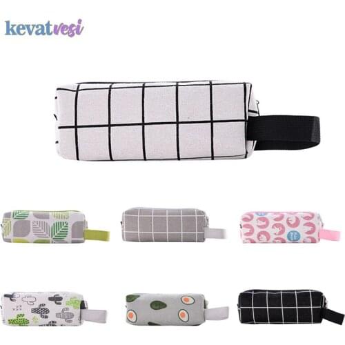 Portable Canvas Pencil Case School Supplies Storage Bag Organizer for pens Colorful Pencil Case School Supplies Stationery