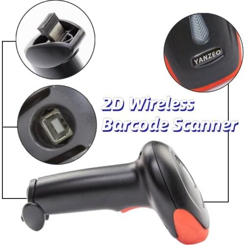 Yanzeo C2010 Wireless/Wired Barcode Scanner CCD 1D 2D QR POS Portable Handheld Bar Code Data Matrix Reader