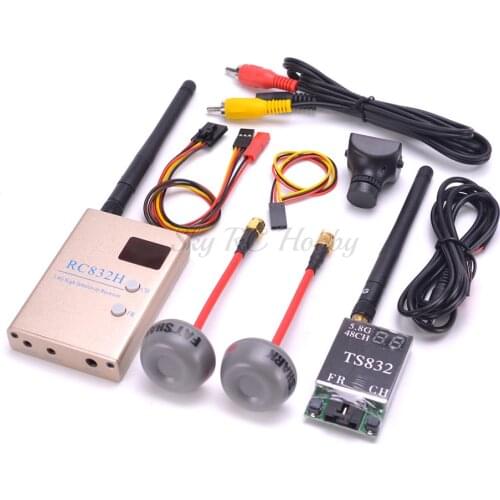 FPV 5.8Ghz 600mw Transmitter Receiver RC832 RC832H TS832 48CH + Fatshark Antenna / 700TVL PAL Camera FPV Combo For Quadcopter