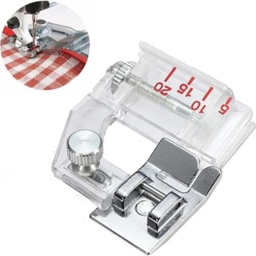 1 pcs Adjustable Bias Tape Binding Foot Snap On Presser Foot For Brother Sewing Machine Accessories 5BB5732