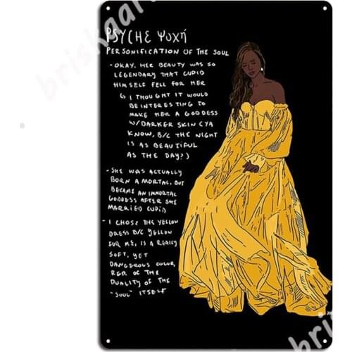 Psyche, Greek Goddess Of The Souls Metal Signs Painting Décor Club Bar Custom Cinema Garage Tin sign Posters