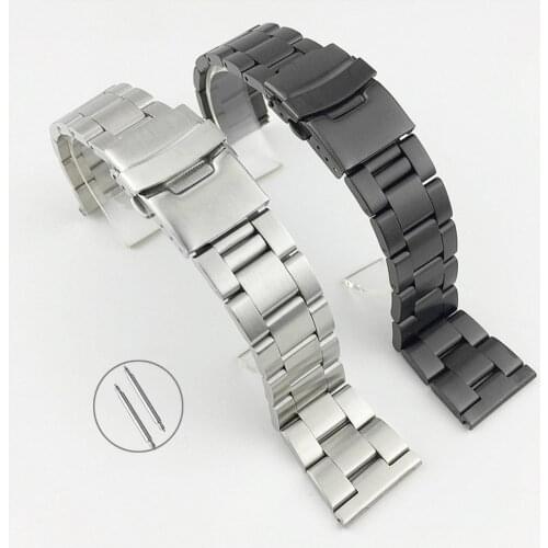 18mm 20mm 22mm 24mm 26mm Stainless Steel Watchband Matte Metal Solid Men Women Diving Strap Bracelet Wrist Band Accessories