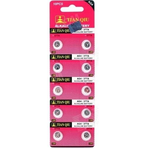 TIANQIU AG4 LR626/377 Alkaline 10'lu Button Battery