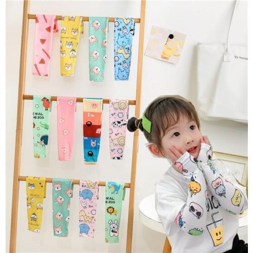 3-12TIce Silk Gloves For Baby Children Arm Sleeves Kids Soft Anti UV Sleeve Sunscreen Summer Boys Girls Outdoor Sport Sleeves