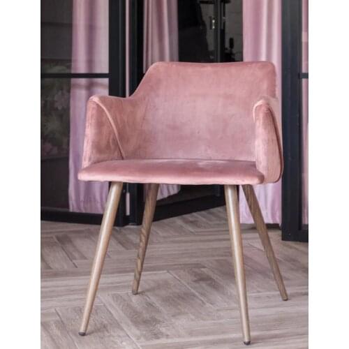 Artificial velor Chair , black matal leg,For garden, home, public places, office living room furniture