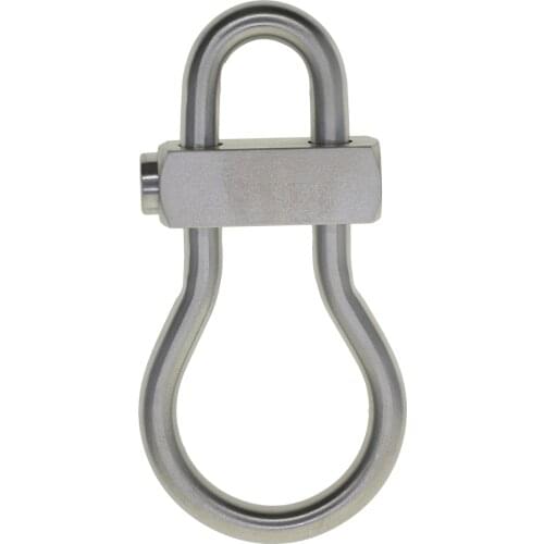 Heavy duty Solid 304 titanium Matte stainless steel Oval bulb spring snap Locking clip Carabiner keychains FOB