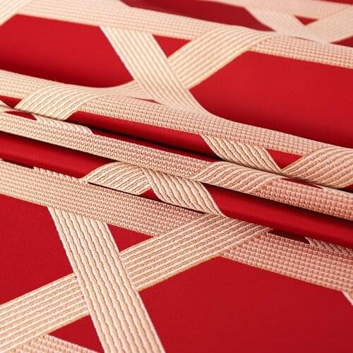 Light luxury modern simple wind woven jacquard fabrics pillow cushion cloth sofa cushion table runner sewing fabric DIY 150cm