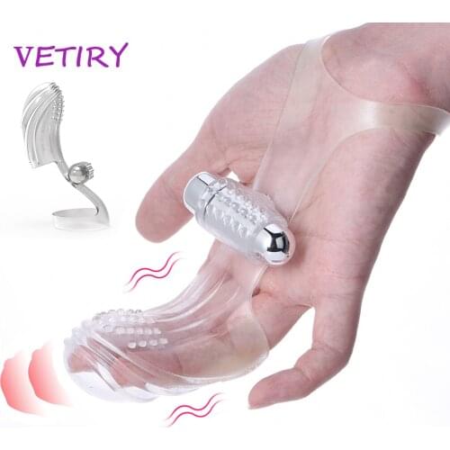 VETIRY Finger Sleeve Vibrator G-spot Finger Massage Dildo Clitoris Stimulation Sex Product Sex Toys For Woman Female Masturbator