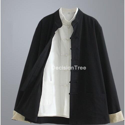 2021 oriental clothes mens tops oriental shirts for men hanfu blouse cheongsam linen vintage style clothing chinese blouse