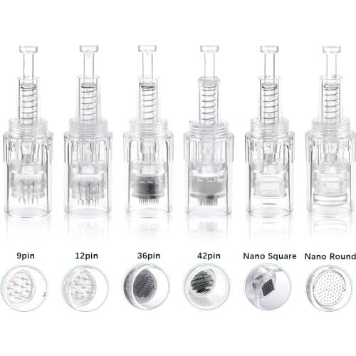 50PCS Screw Cartridge Replacement For Derma Pen pin /12 pin /36 pin/nano Micro Nano Needles 10pcs Tattoo Needles