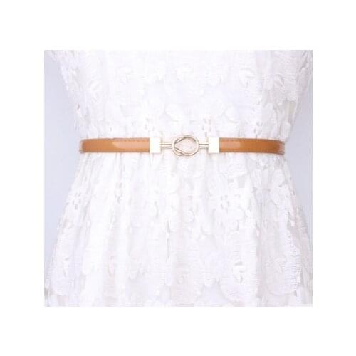 FEECOLOR 3PCS Womens Simple Fashion Patent Leather Belt Beautifully Matched Skirt Dress