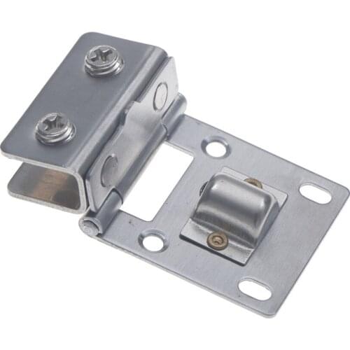 1Pcs Stainless Double Clamp Shower Hinges 180 Degree Glass Door Cabinet Kitchen Glass Hinge