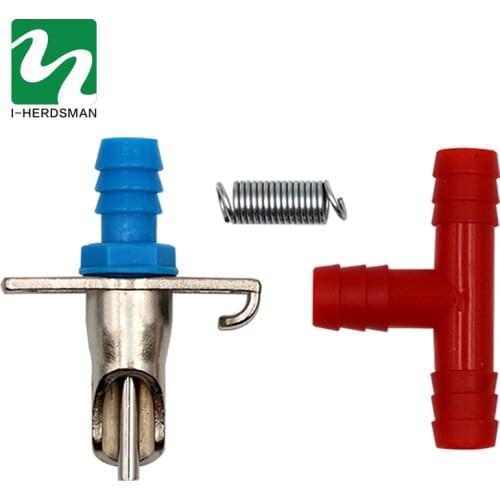 10 Pcs Galvanized Automatic Nipple Drinkers For Rabbits Feeders Water Drinker Waterer Rodents Poultry Farm Animals Supplies