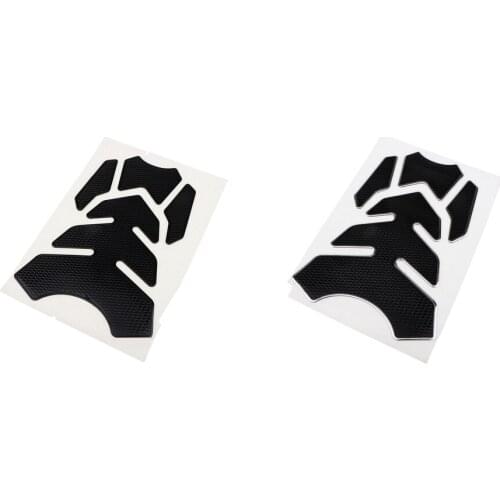 2 Set Black-Carbon Fuel Tank Cap Pad Tank Pad Decal Compatible for Motorbike