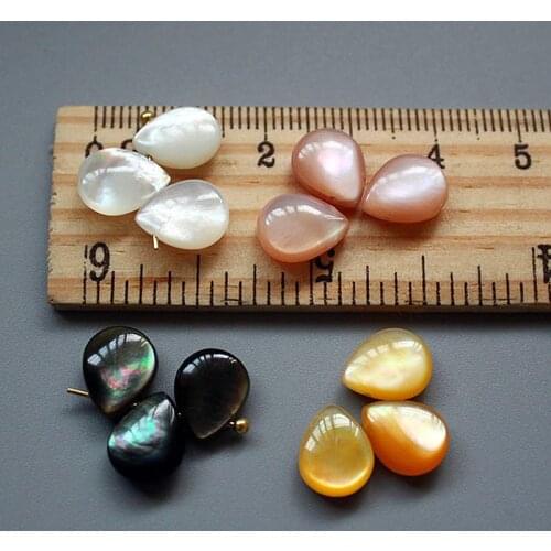 8*10MM 4 Color Faceted Natural Mother Pearl Shell Teardrop Loose Beads For DIY Jewelry Making Finding Pendant Bracelet Necklace