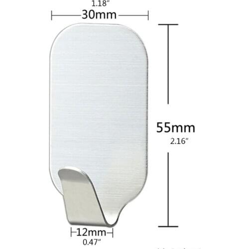 8 Pcs Wall Mounted Punch-Free Coat Rack Non-Marking Sticky Single Hook Clothes 449E