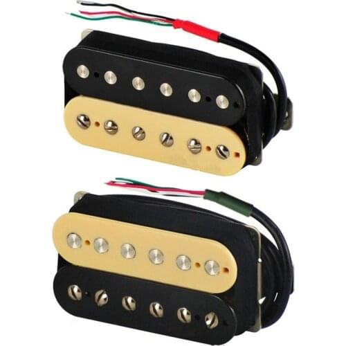 Alnico 5 Humbucker Pickup Double Coil Electric Guitar Pickup Neck Or Bridge Zebra Color