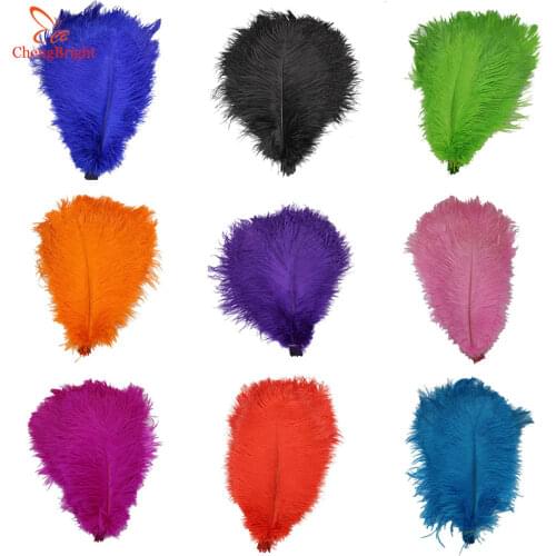 ChengBright 100Pcs 12-14 Inch/30-35cm Real Ostrich Feathers for DIY Jewelry Craft Making Wedding Party Accessories Wedding Plume