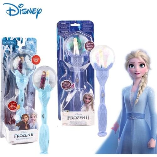 Disney Frozen 2 Girls Music Magic Wand Toys Elsa Anna Princess Music Crystal Ball Scepter Toy Birthday Christmas Gifts for Girls