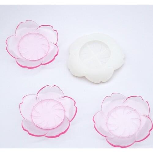 DIY Crystal Epoxy Resin Mirror Petal Flower Flower Plate Dish Silicone Mould Handmade Process