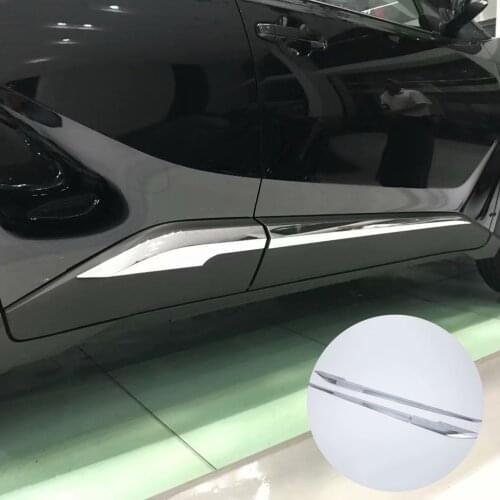 For Toyota C-HR CHR 2016 2017 Car Side Door Body Trim ABS Chrome Accessories 4P Auto Accessory Perfect Replacement Dropship