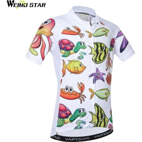 Breathable Quick Dry Kids Cycling Jersey Tops Short Sleeve Children Bike Clothing Boys Girls Bicycle Shirts Wear Ropa Ciclismo