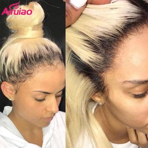 Ombre 1b 613 Blonde Lace Front Wig 40 Inch Long Straight Hd Transparent 13x4 Frontal Human Hair Wigs For Women Pre Plucked 360