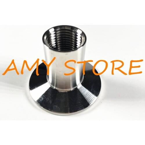 1/2" BSPT Female Threaded x 1.5" Tri Clamp 50.5mm Ferrule O/D SS304 Stainless Steel Sanitary Pipe Fitting Connector