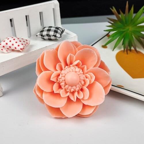 HC0281 PRZY Rose Peony Flower Molds Silicone Mold Decoration Plant Soap Molds Flowers Candle Moulds Bouquet Making Clay Resin
