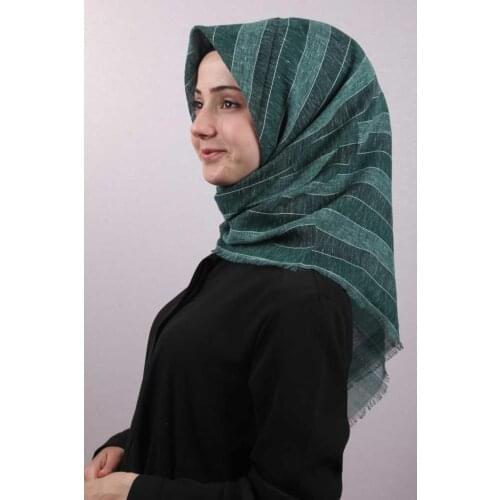 POLOİST PATTERNED AQUA COTTON SCARF-01-AVAILABLE in