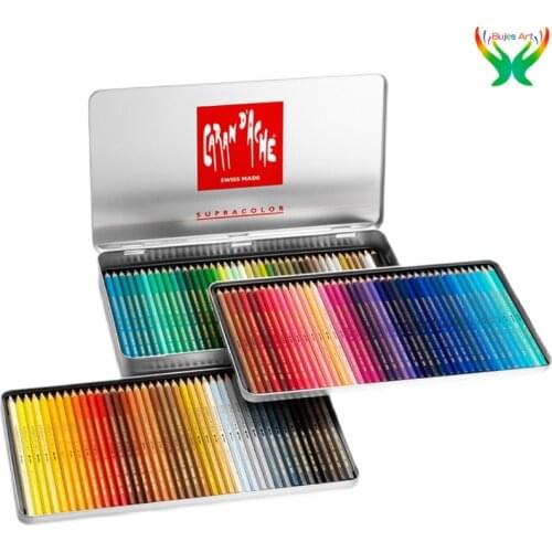 12/18/30/40/80/120 water-soluble color pencil Swiss CARAN D'ACHE Supracolor series soft drawing color pencil beginner using