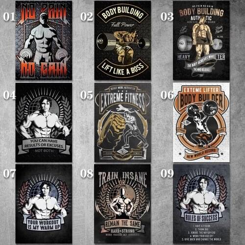 Canvas Painting GYM Motivation Fitness Posters and Prints Wall Art Picture for Living Room Home Decor No Frame