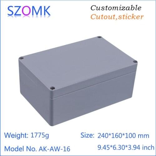 1 piece, 240*160*100mm die casting aluminum electrical enclosure housing aluminum cabinet for power supply project box