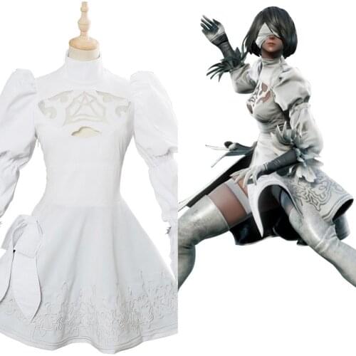 Soul 2B Cosplay Calibur VI Costume Uniform White Dress Halloween Carnival Costume For Girls Women