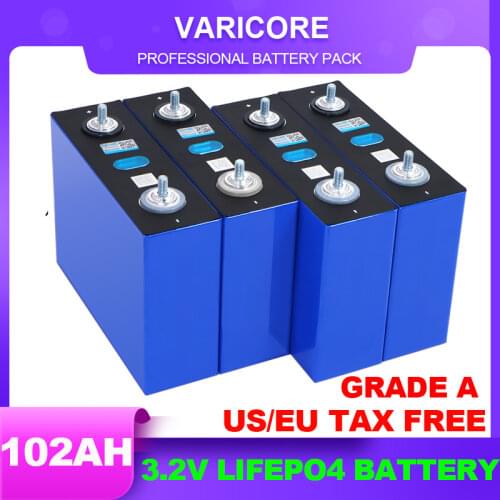 3.2v 102Ah Lifepo4 Rechargeable Battery Lithium Iron Phosphate For 12V 24V RV Campers Golf Cart Cell Solar Wind Grade A TAX FREE