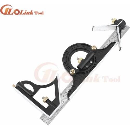 300MM professional carpenter tools Combination Square Angle Ruler Stainless Steel protractor Multi-function Measuring Tool