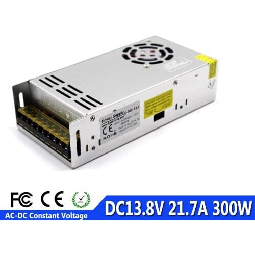 Small Volume Single Output Switching power supply DC13.8V 21.7A 300W Driver Transformers for LED Strip light CNC Machine CCTV
