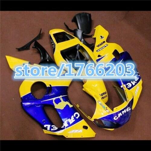 ABS fairing Blue yellow bodywork for YZF-R6 98-02 YZF R6 98 99 00 01 02 YZF 600 R6 1998 99 00 01 2002 ABS fairing kitsBBF
